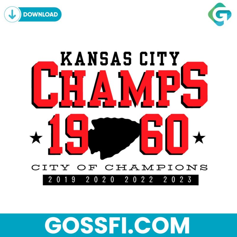 Kansas City Champs 1960 City Of Champions Svg
