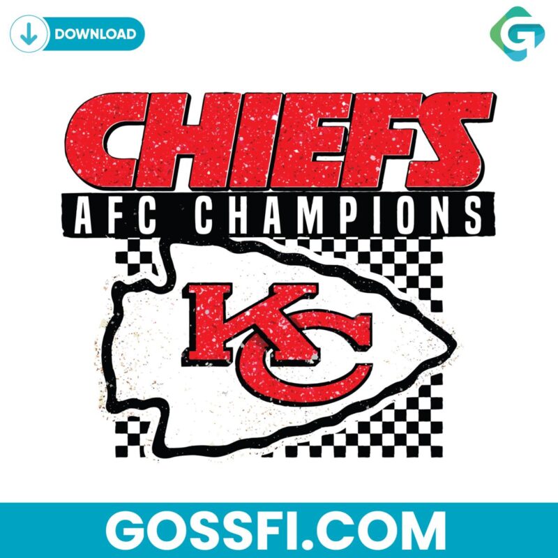 Chiefs AFC Champions Kansas City Football Svg
