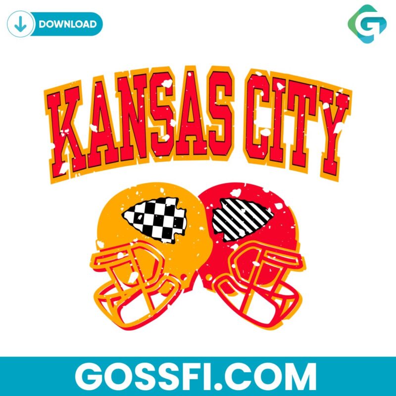 Retro Kansas City Chiefs Football Helmet Svg Digital Download
